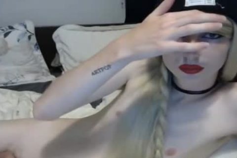 Emo legal age teenager tgirl horny Hard ramrod Jerking