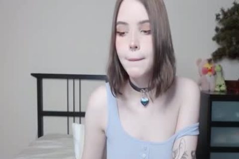 Slim Shemale Cutie With Natural Tits Strokes Her Girly Cock