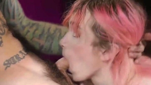Tattooed teen throats And bareback pounds tranny Stepsister
