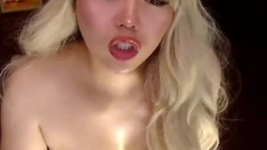 slim asian Trans babe With throbbing mounds Wanks Hard On cam