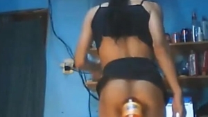 Tranny Whore Destroyed Anus With Bottle