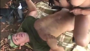 Carla Abiazzi Fucks With A Soldier