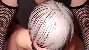 3D Femboy trained By Futanari large penis