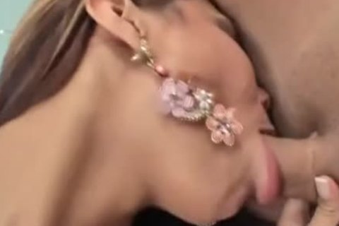 pretty breasty TS gets banged In The Bedroom